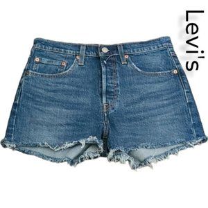 Levi's Size 27 Waist Cut Off High Rise 501 Jean Shorts